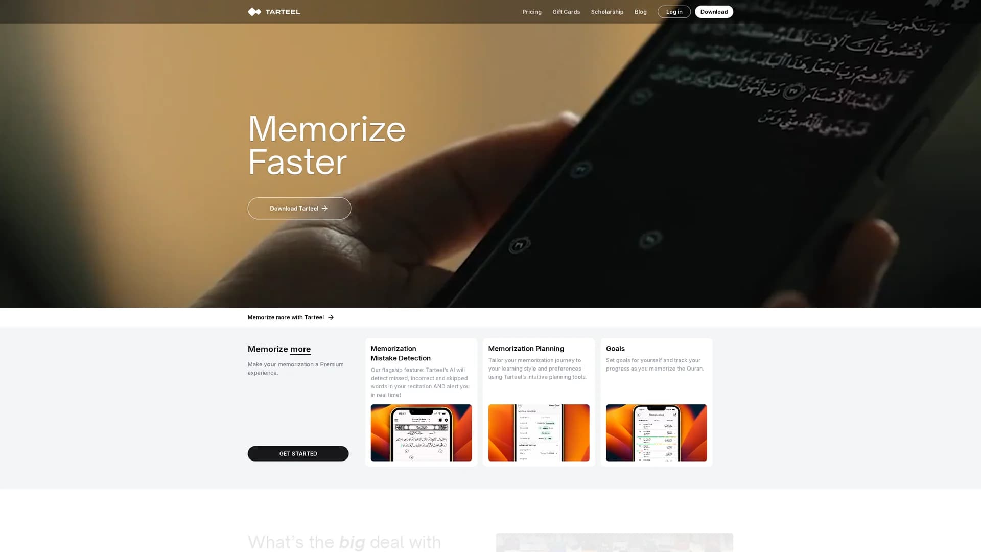 tarteel homepage
