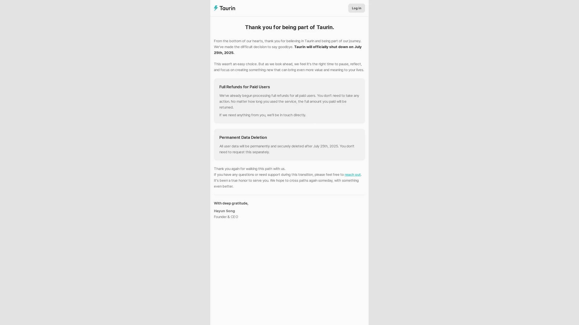 taurin homepage