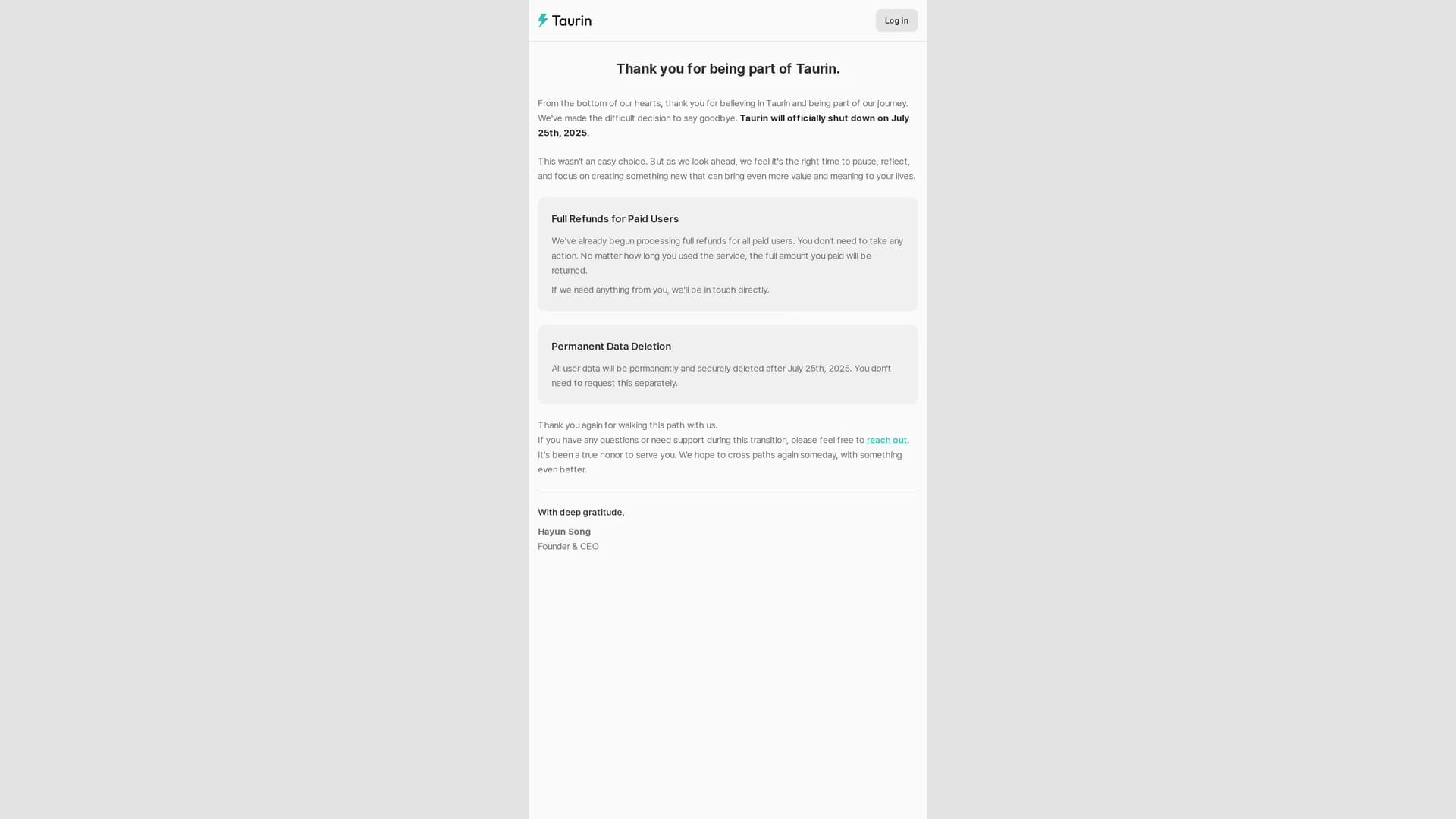 taurin homepage