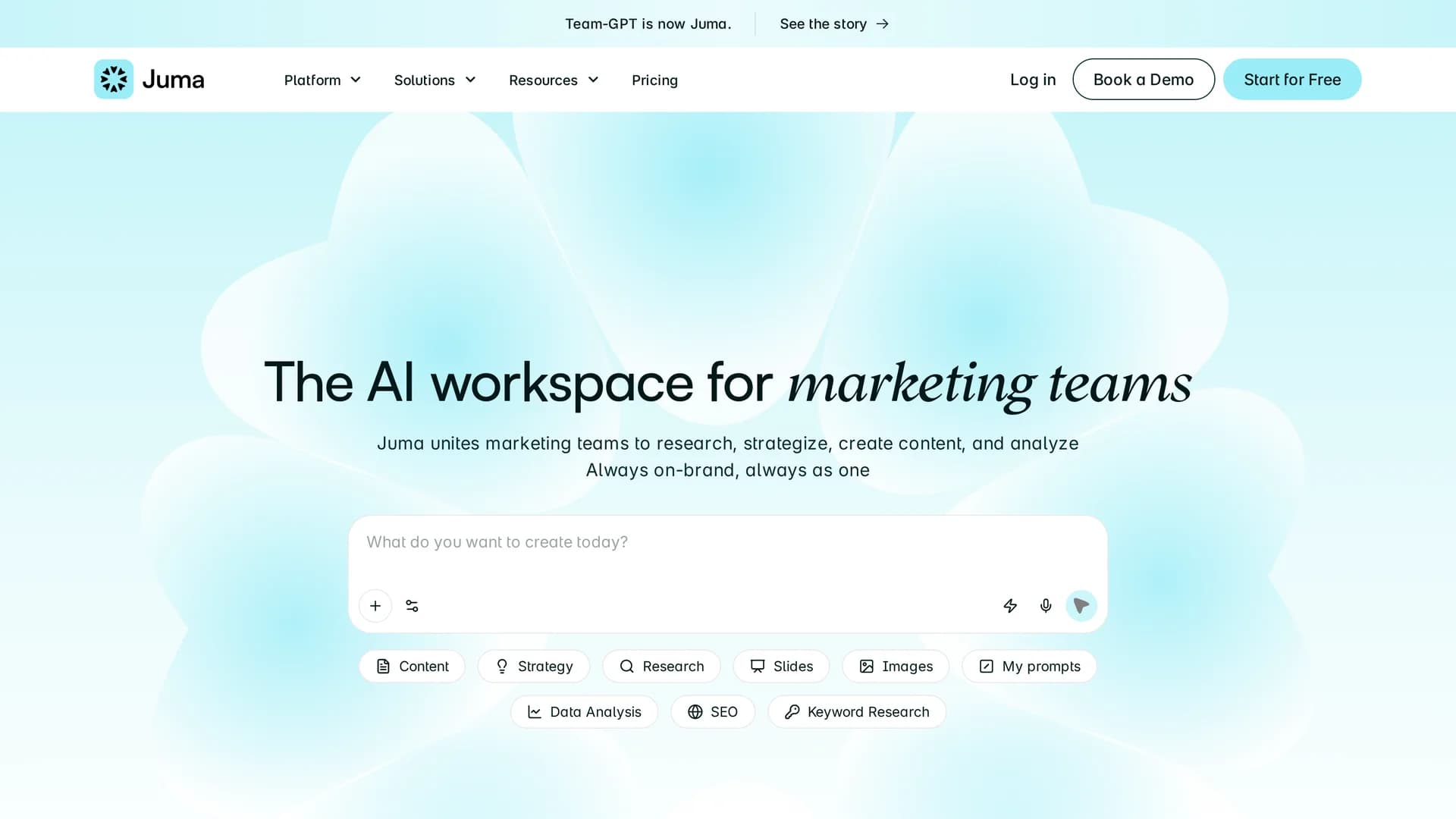 team-gpt homepage
