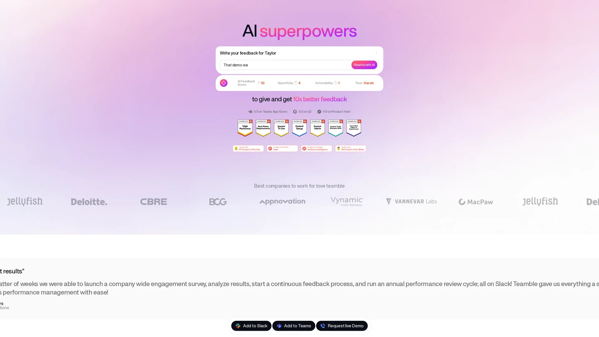 teamble homepage