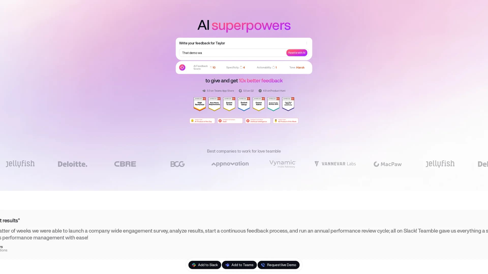 teamble homepage
