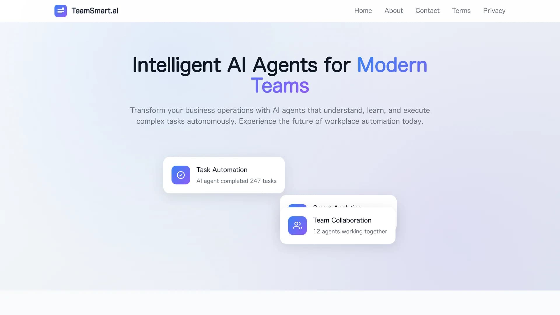 teamsmart-ai homepage