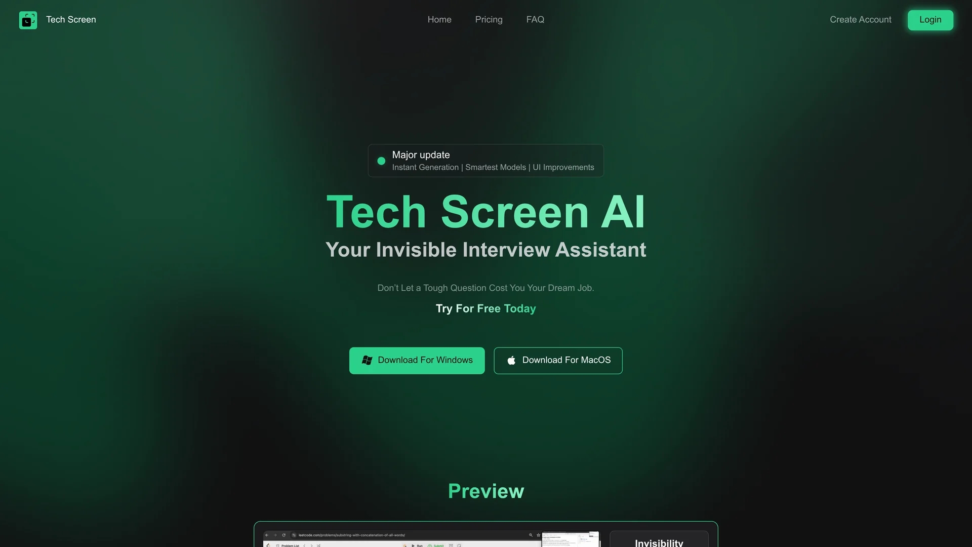 techscreen homepage