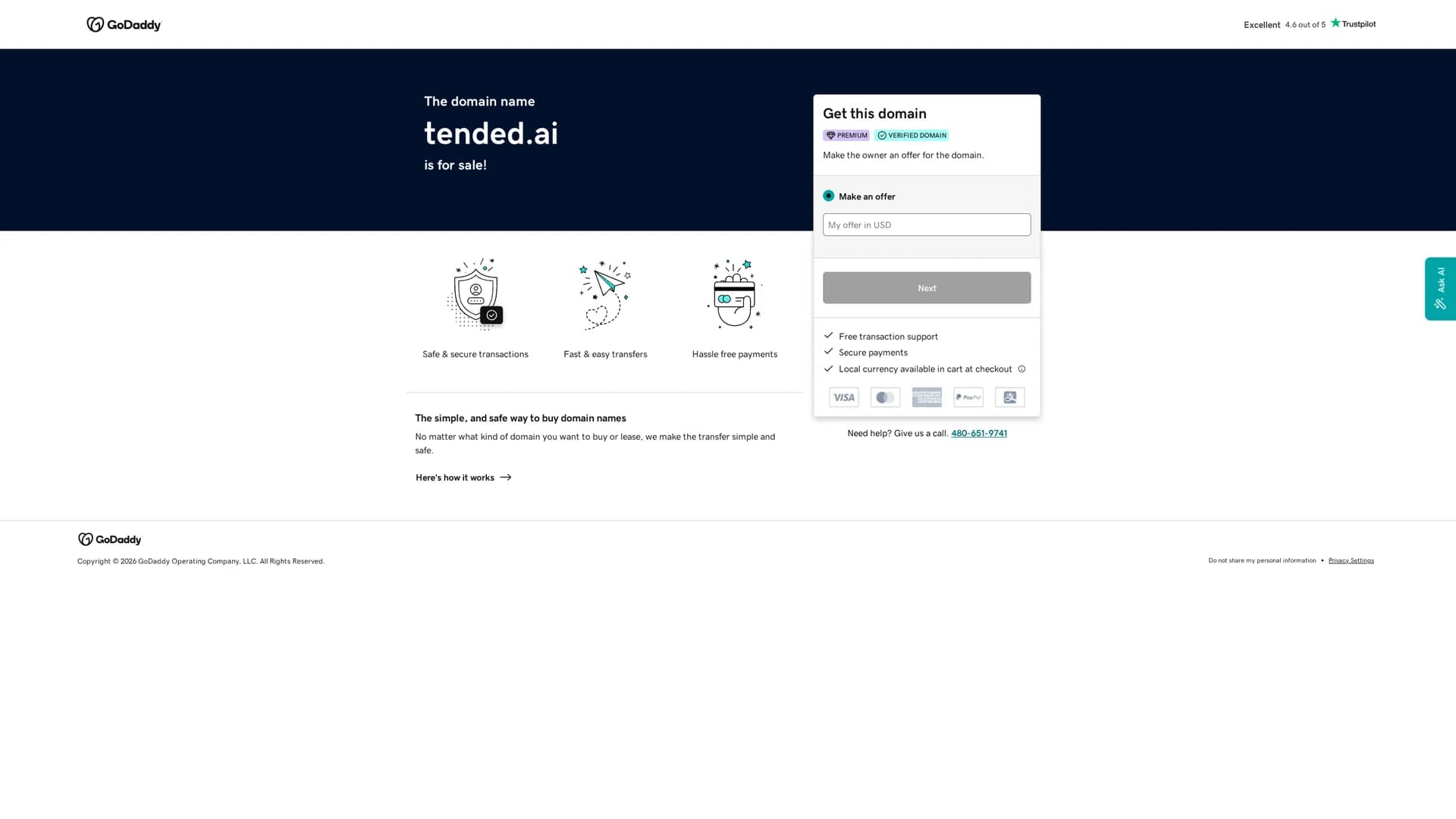 tended-ai homepage
