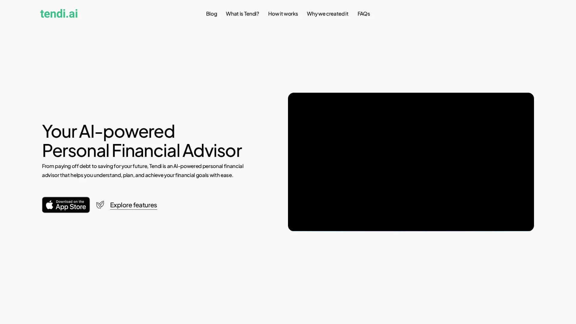 tendi homepage