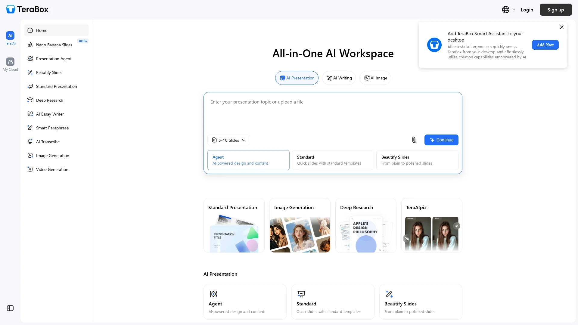 terabox-ai homepage