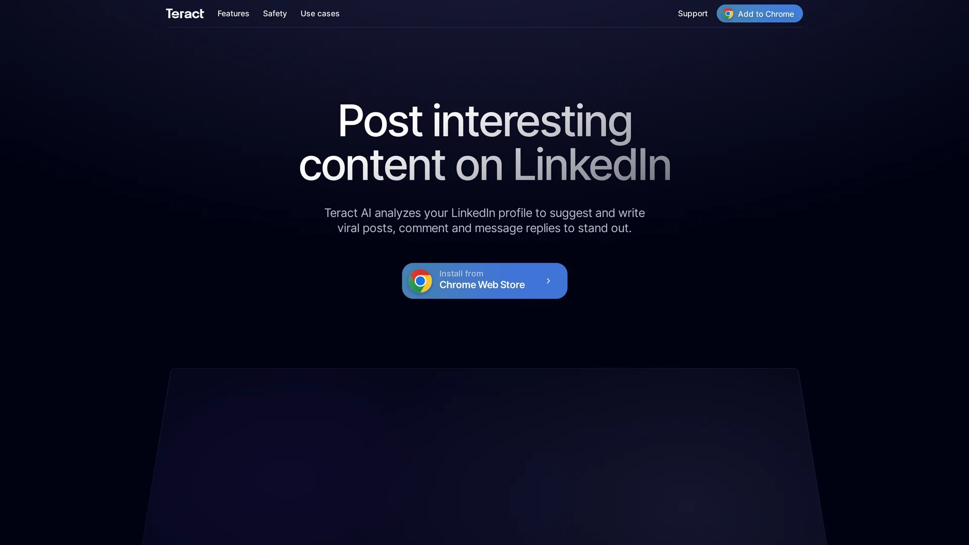 teract-linkedin-ai-extension homepage