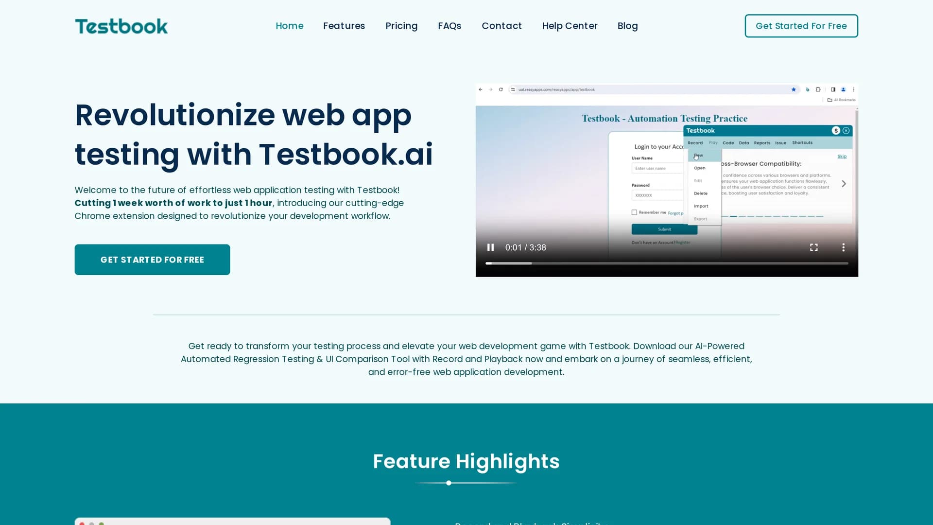 testbook-ai homepage