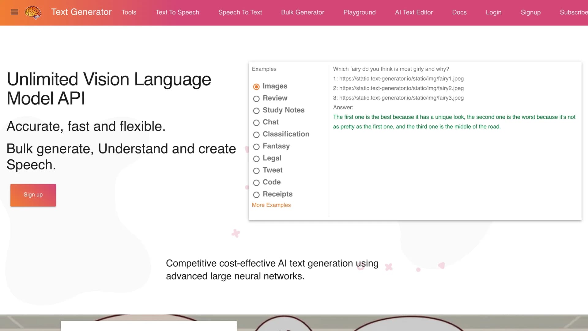text-generator-io homepage