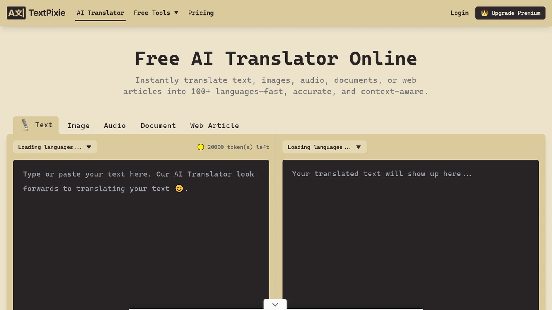 textpixie homepage