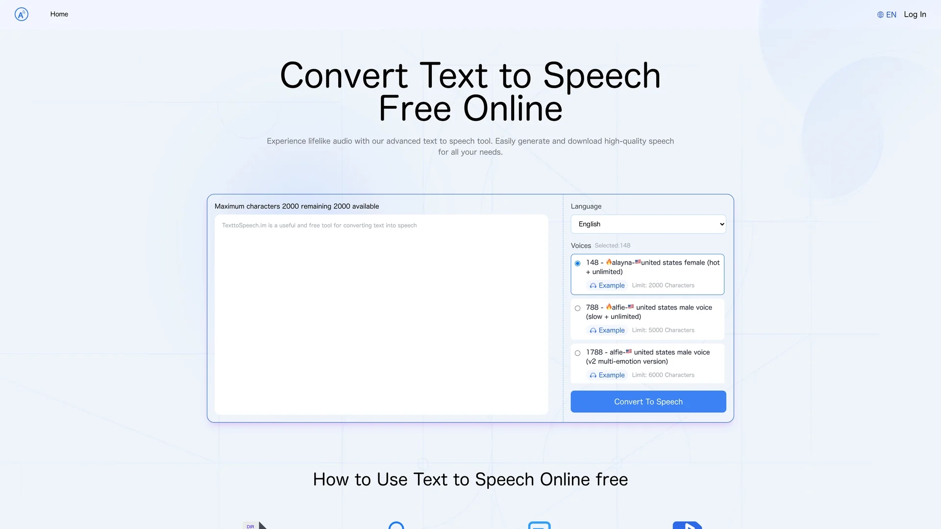 texttospeech-im homepage