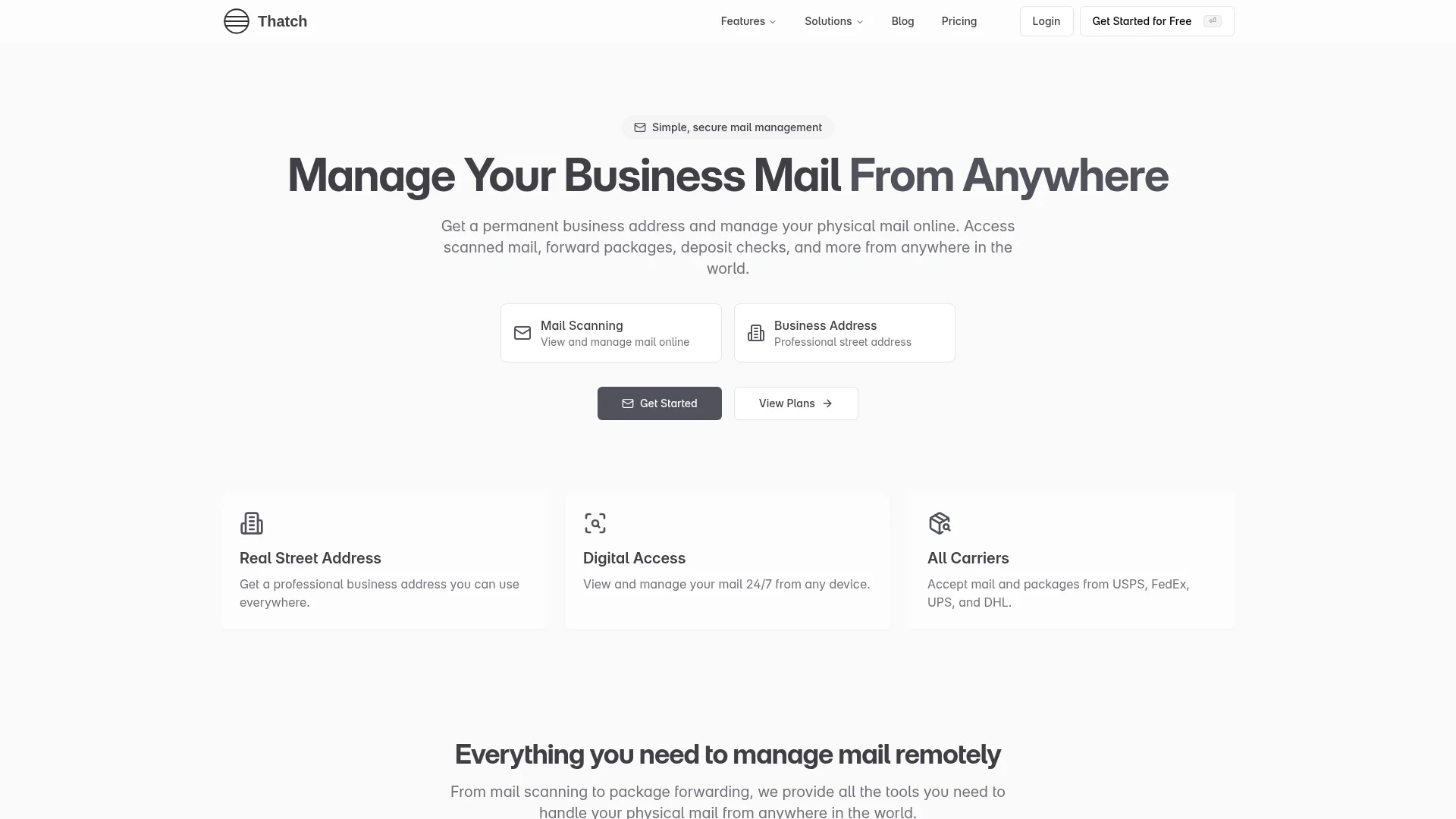thatch homepage