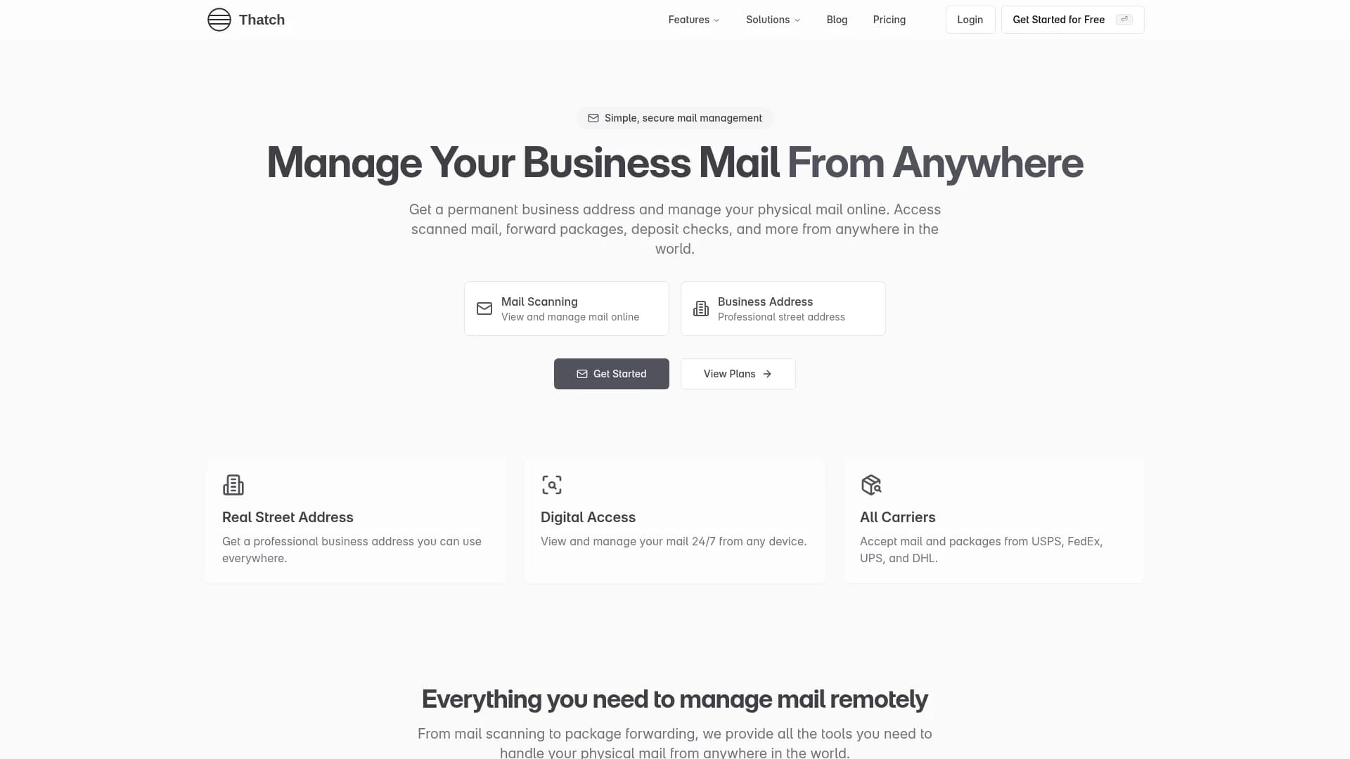 thatch homepage