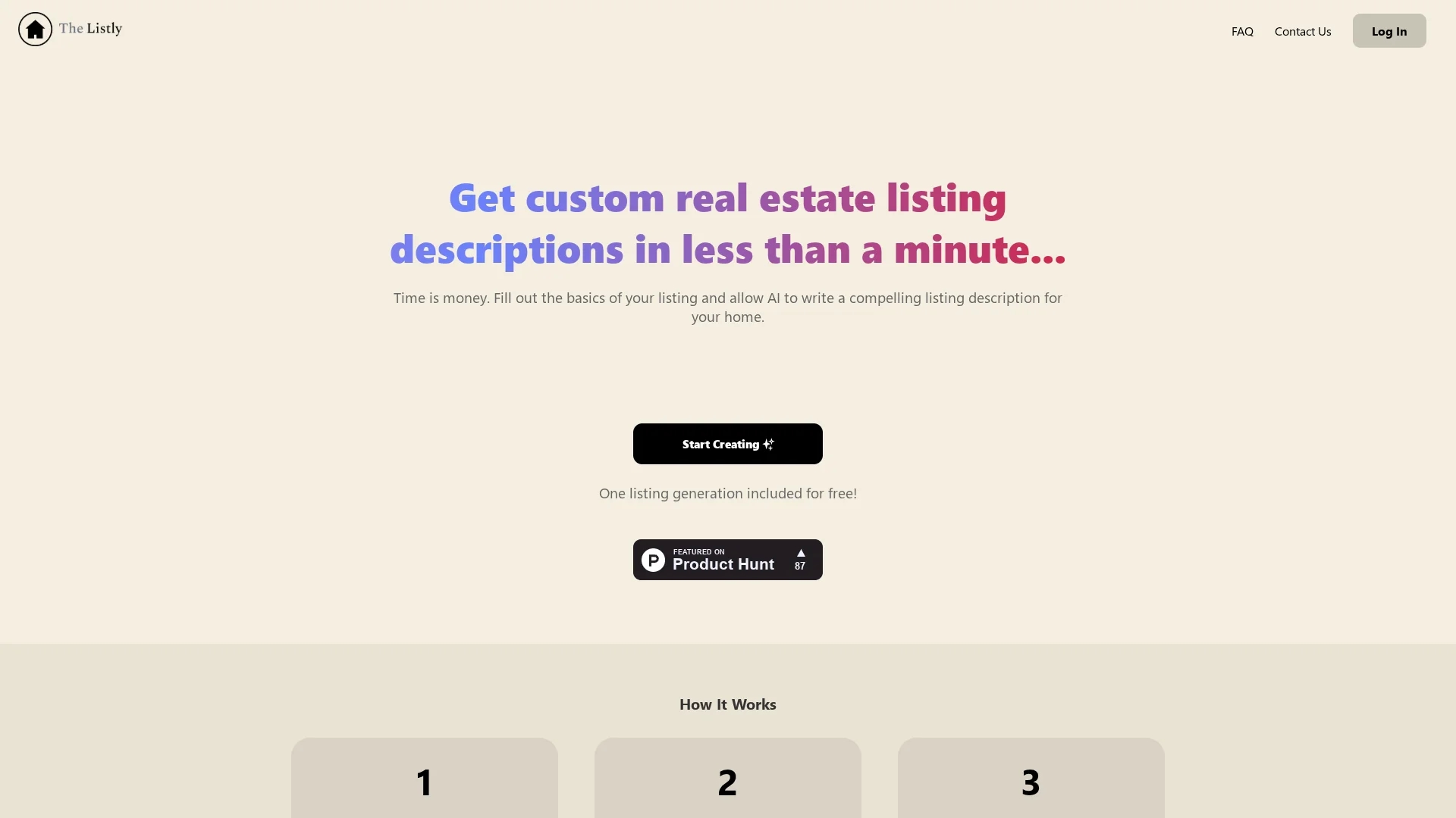 the-listly homepage