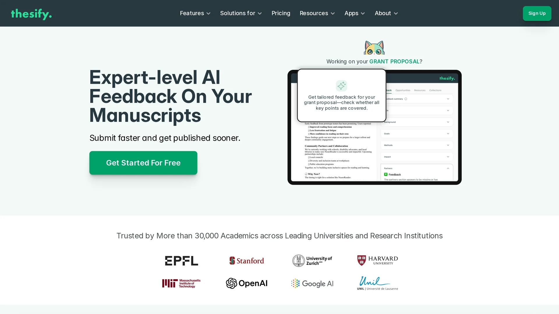 thesify homepage
