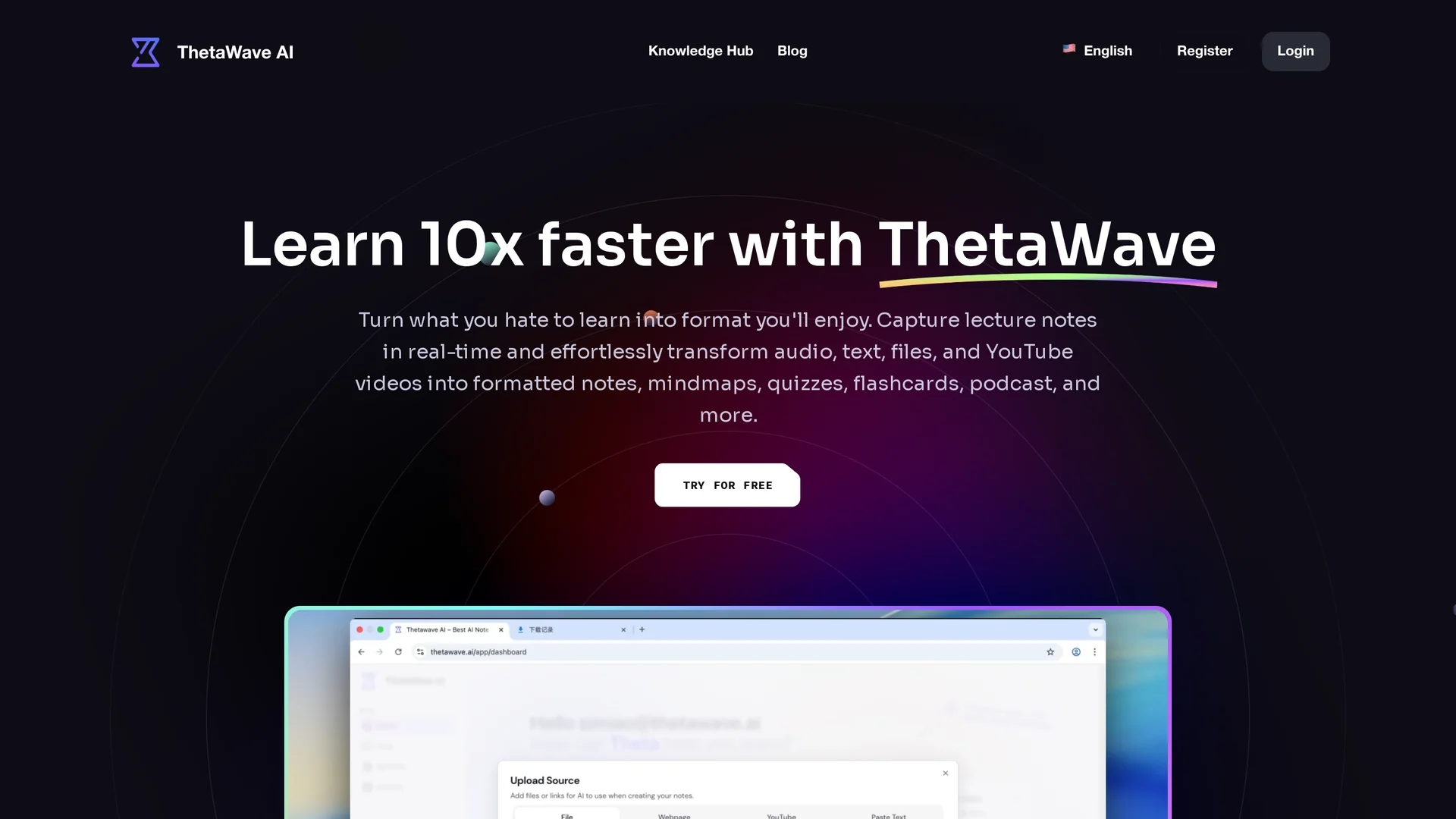thetawave-ai homepage