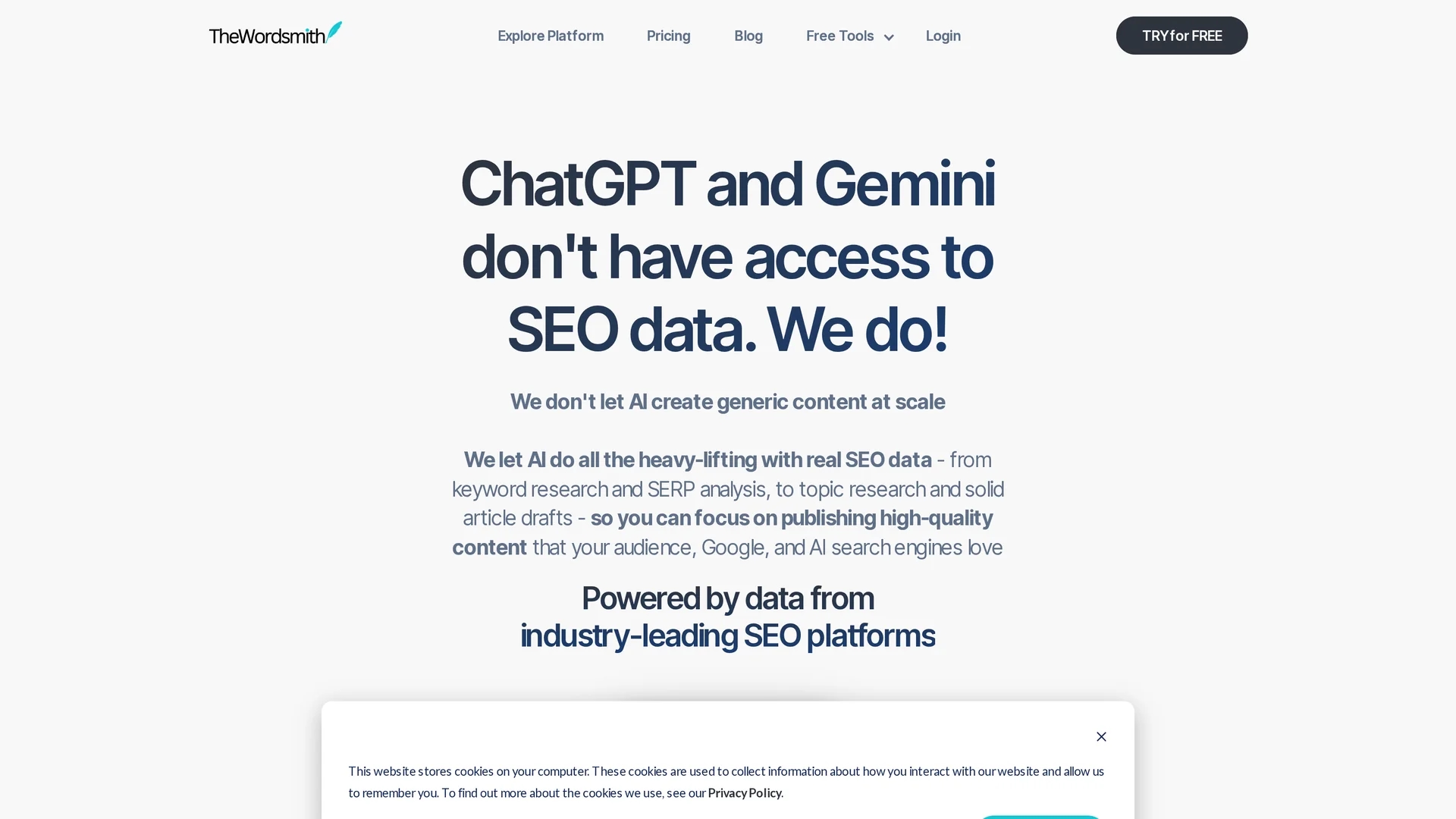 thewordsmith-ai homepage