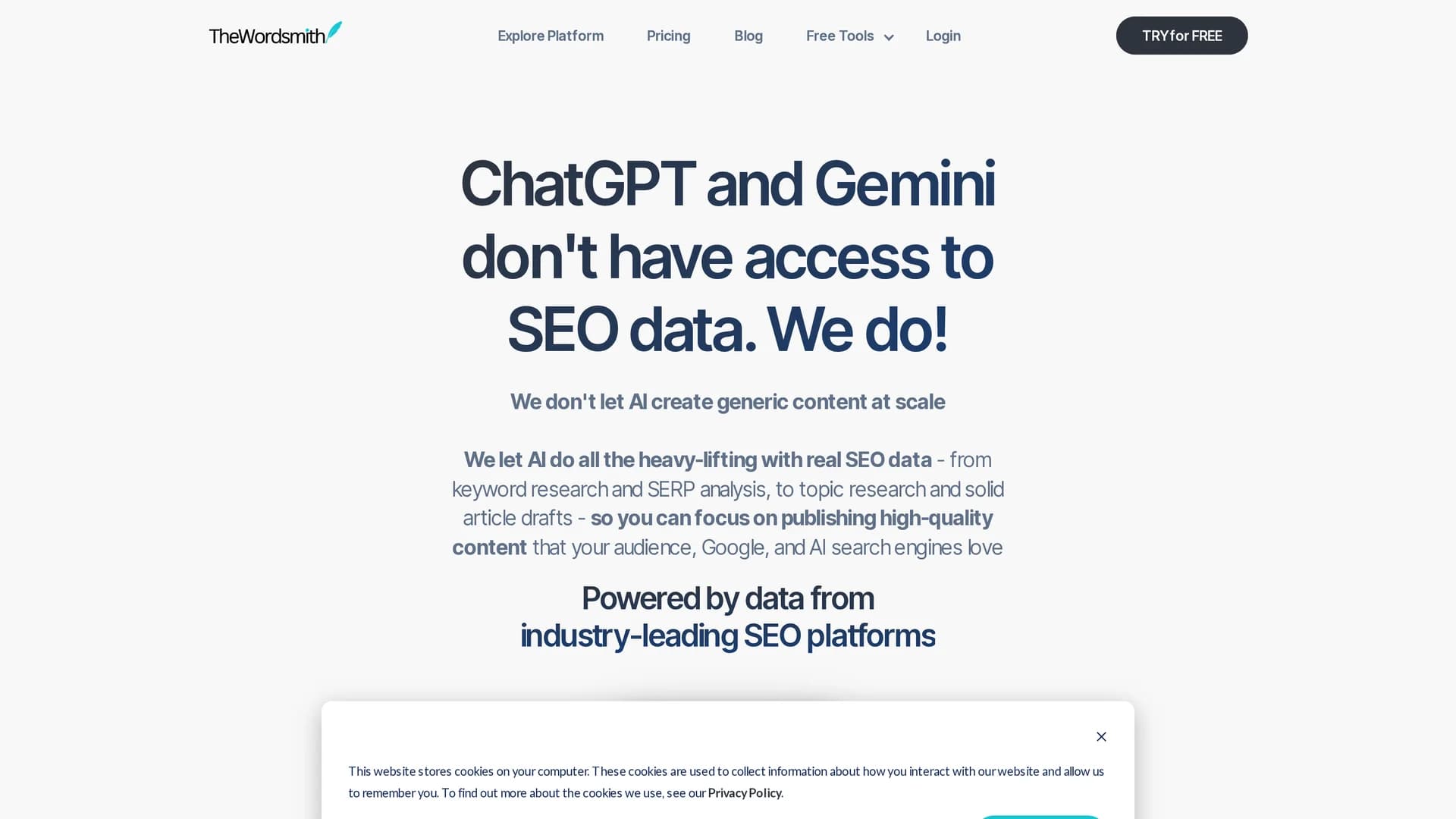 thewordsmith-ai homepage
