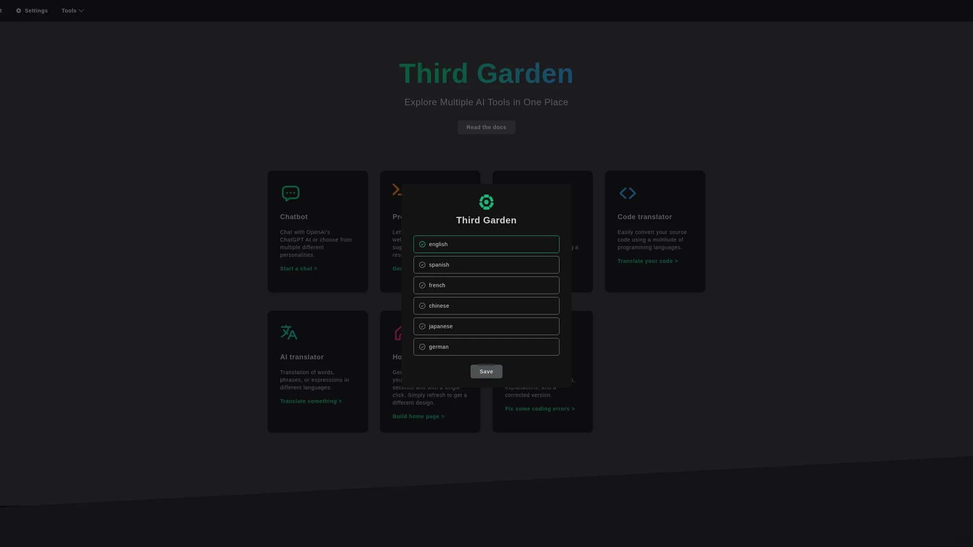 third-garden homepage