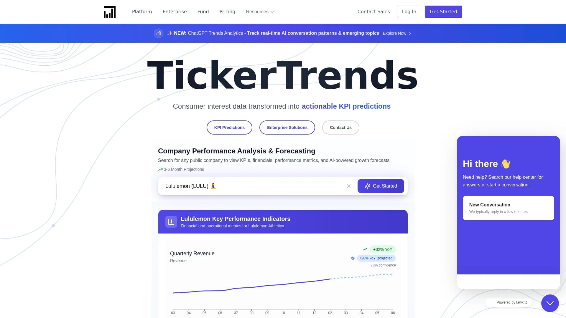 tickertrends homepage