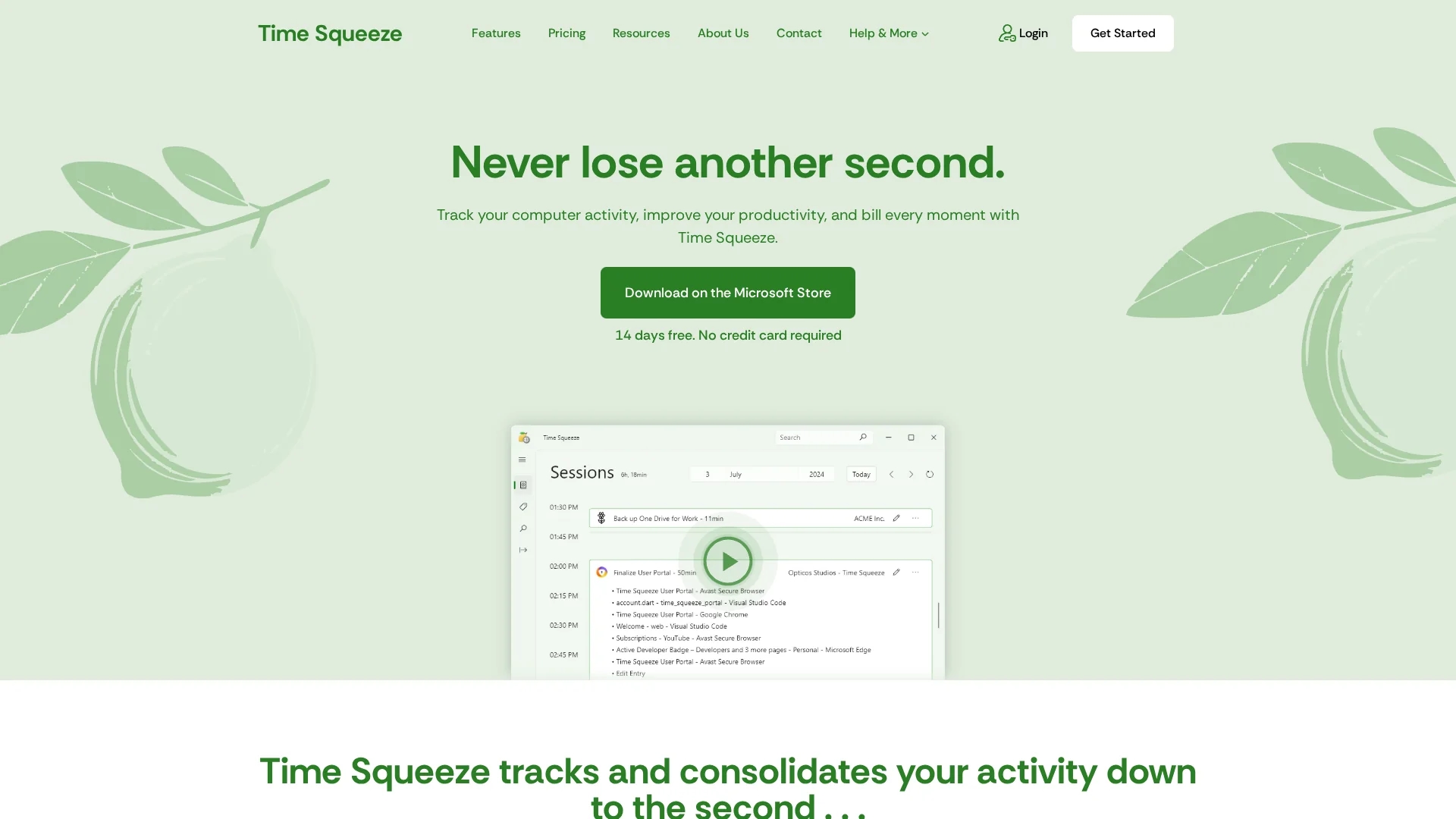 time-squeeze homepage