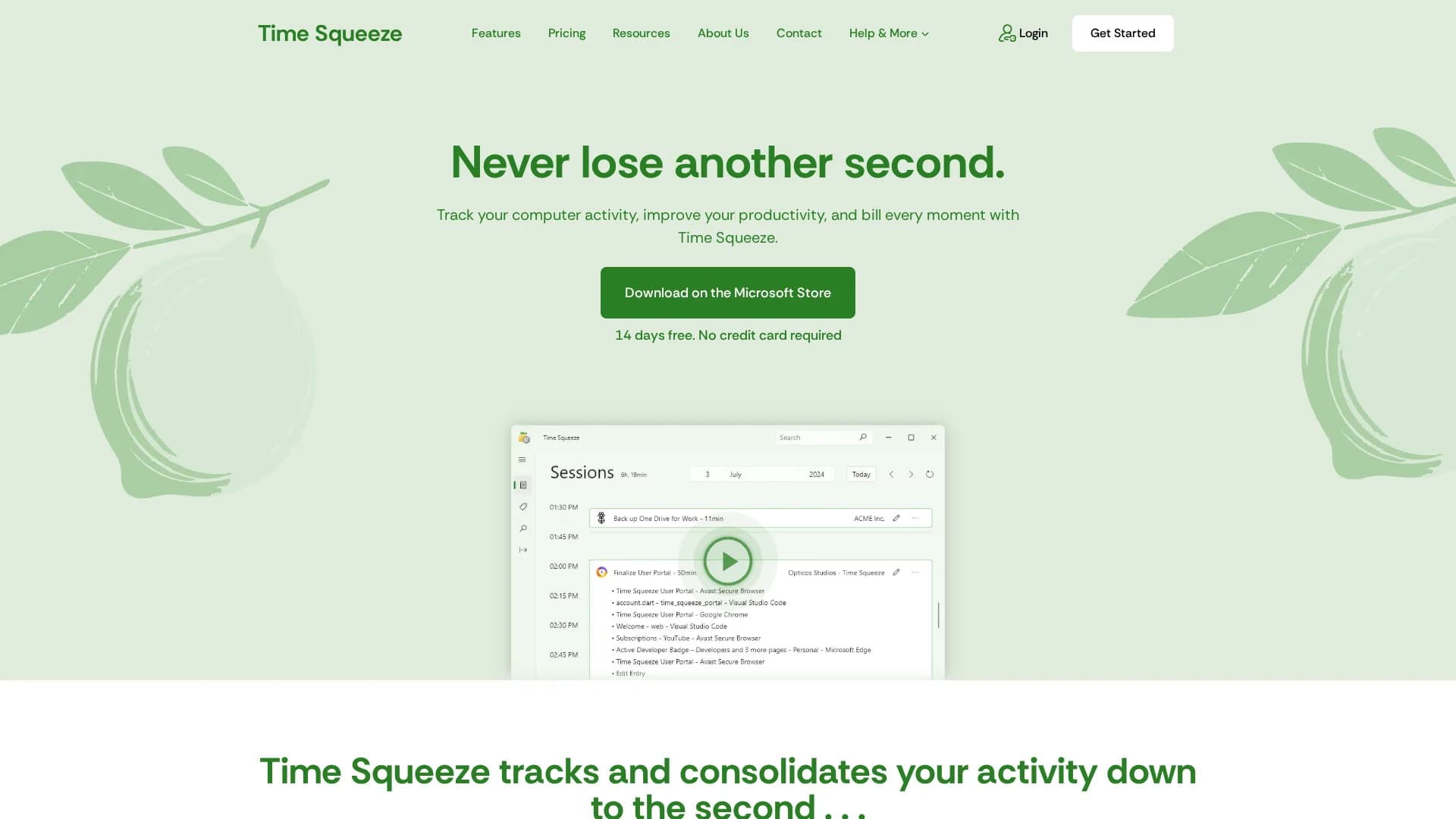 time-squeeze homepage