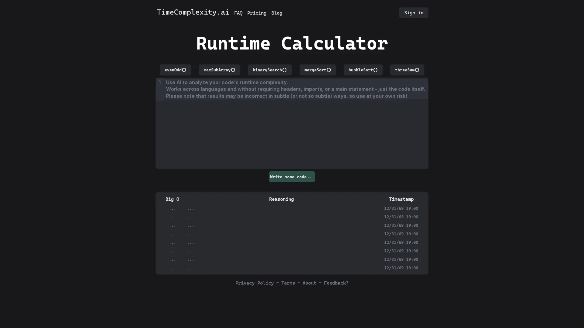 timecomplexity homepage