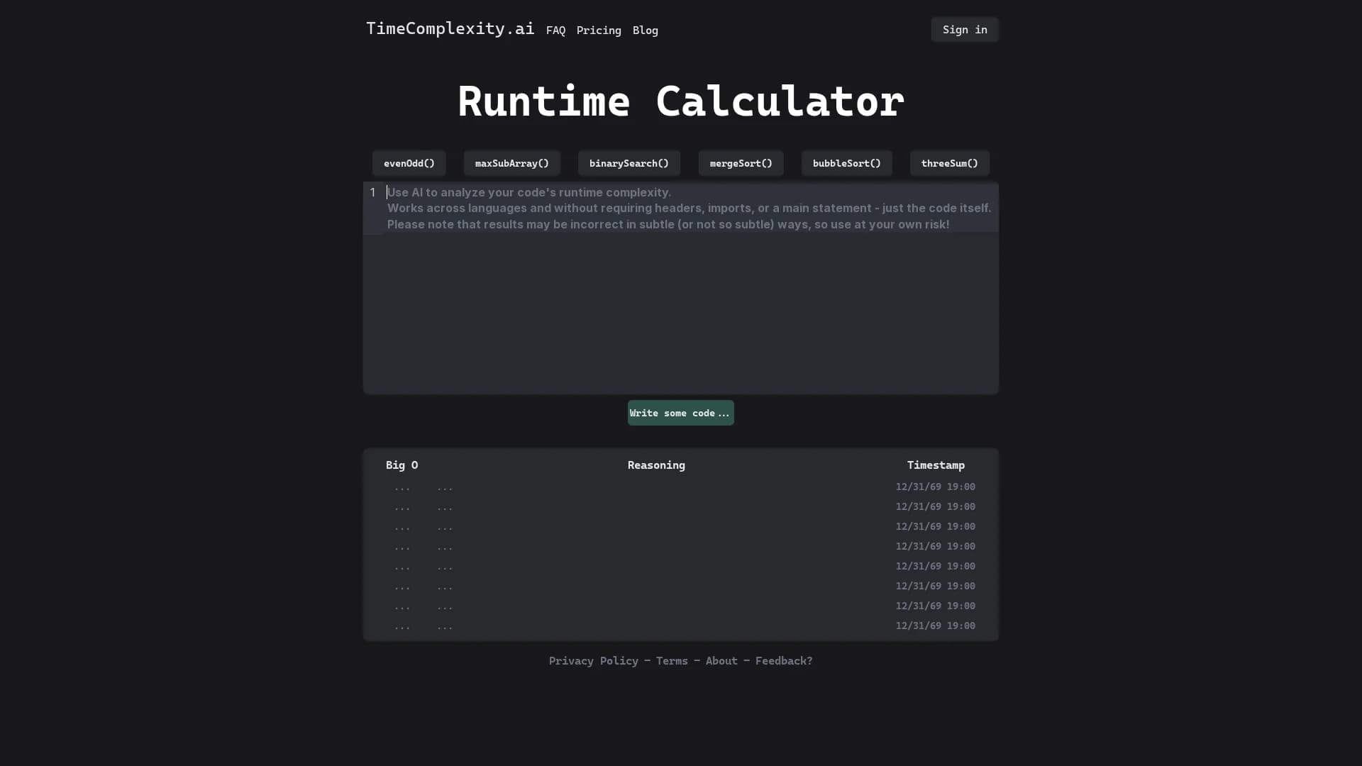 timecomplexity homepage