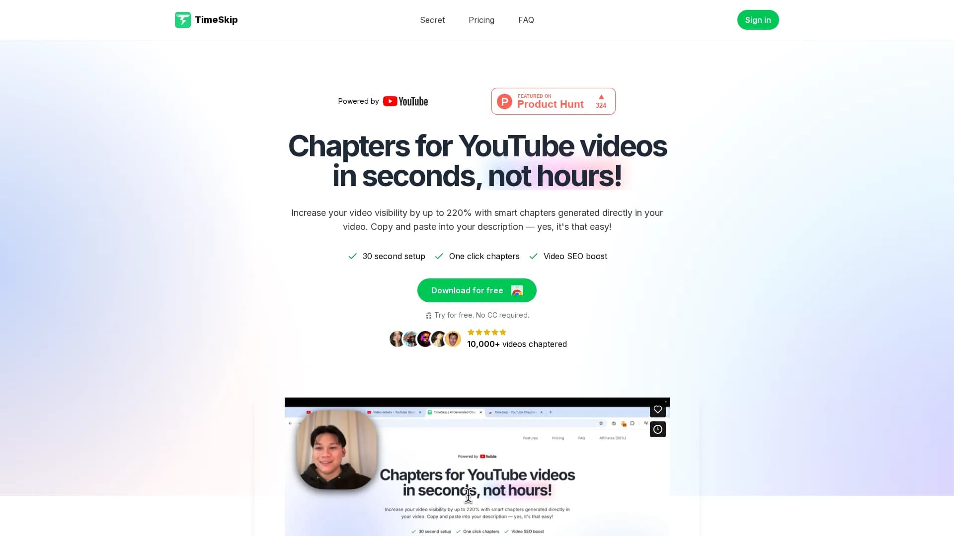 timeskip homepage