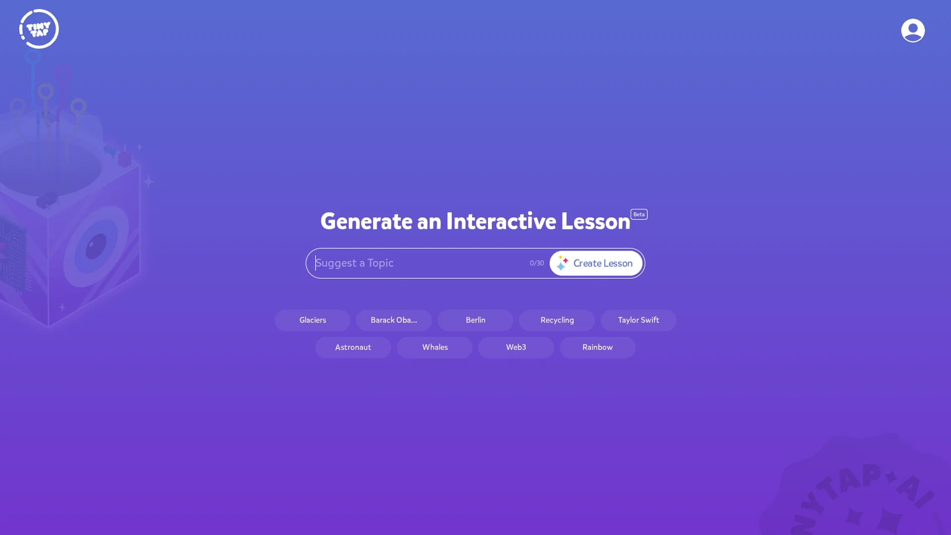 tinytap-ai homepage