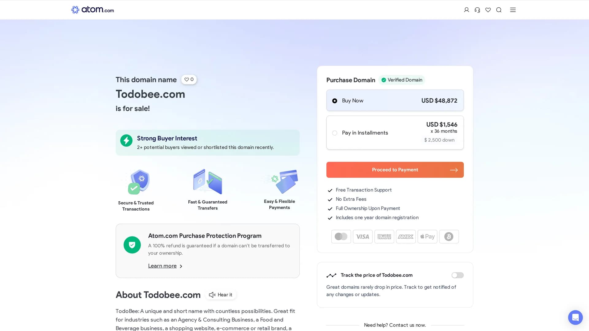todobee homepage