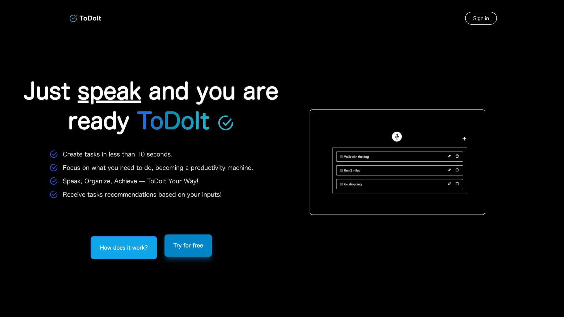 todoit homepage