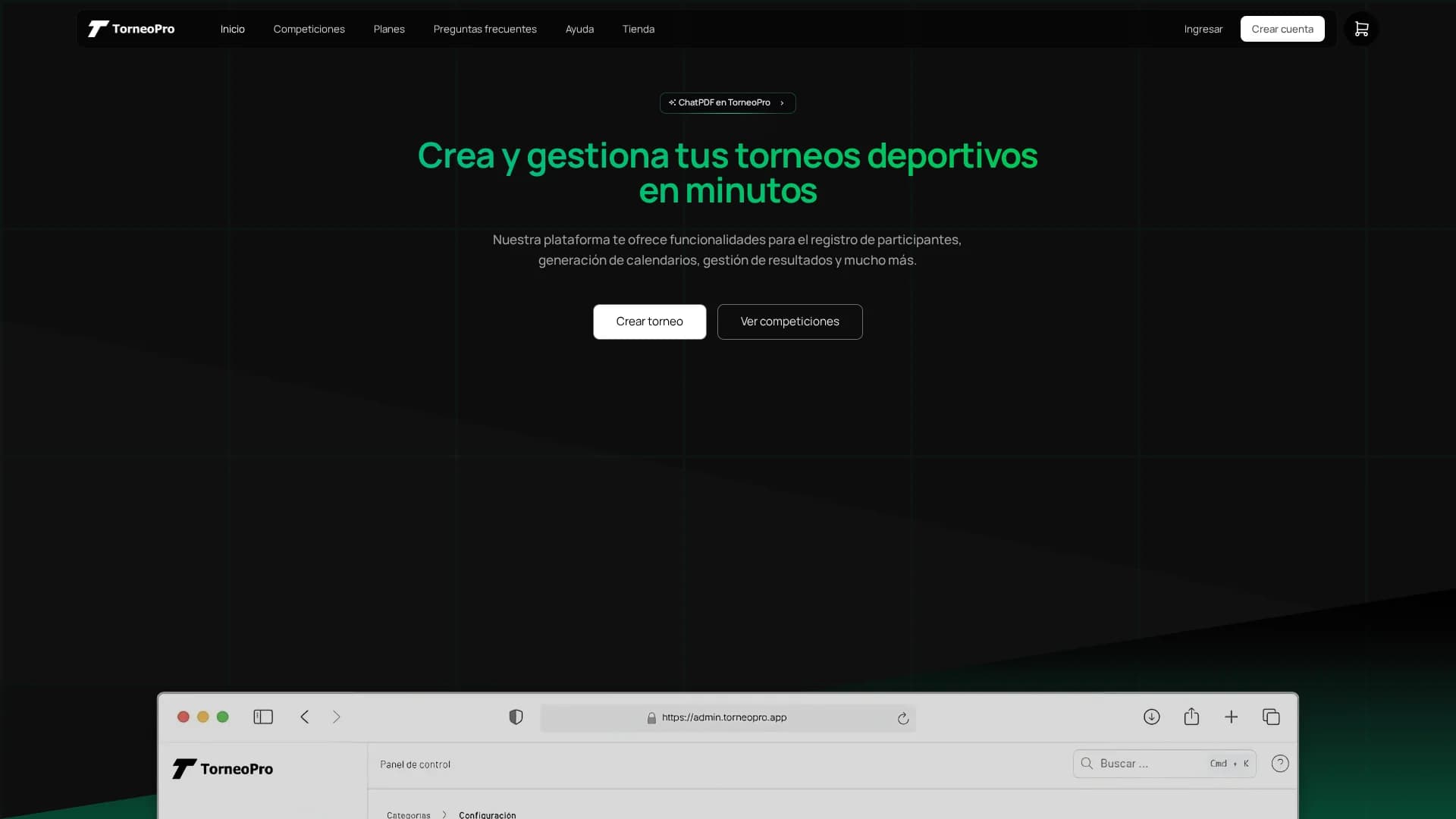 torneopro homepage