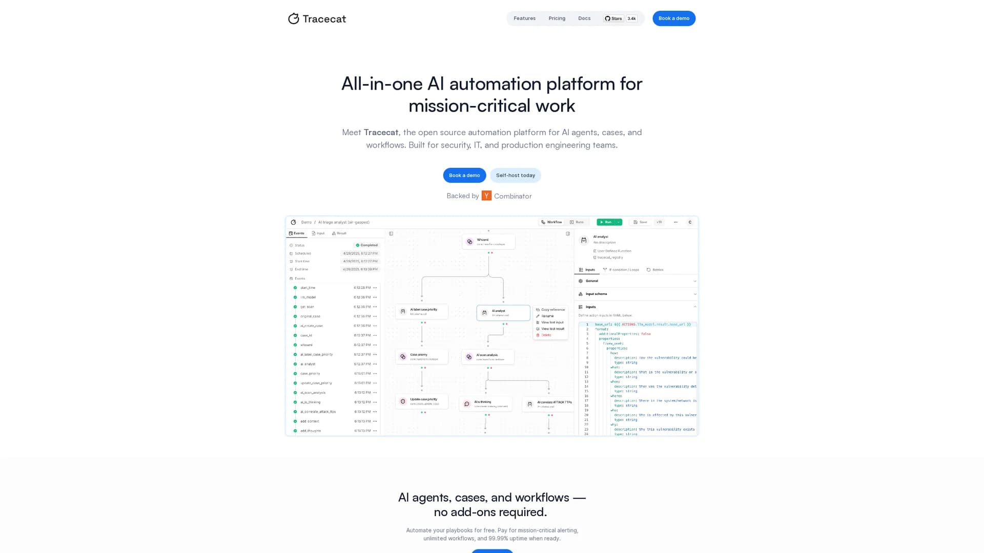 tracecat homepage