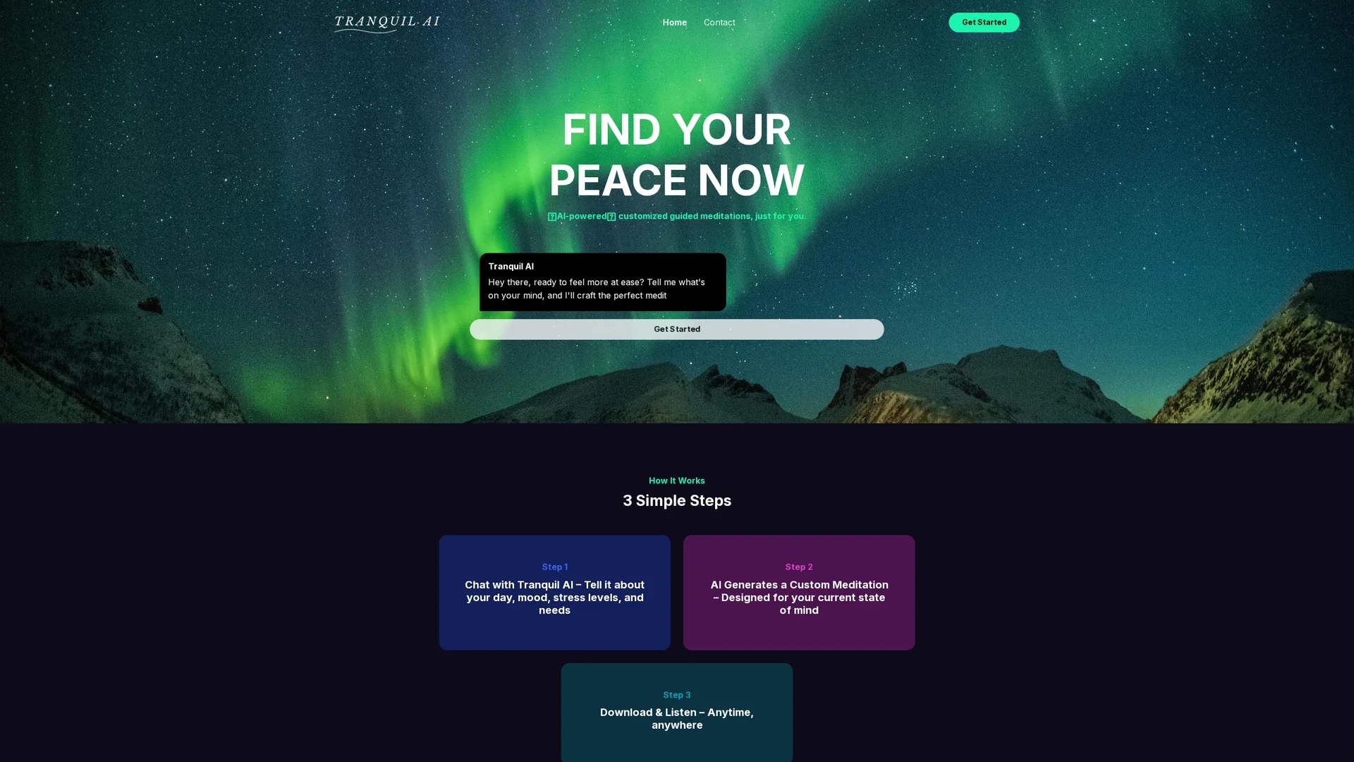 tranquil-ai homepage