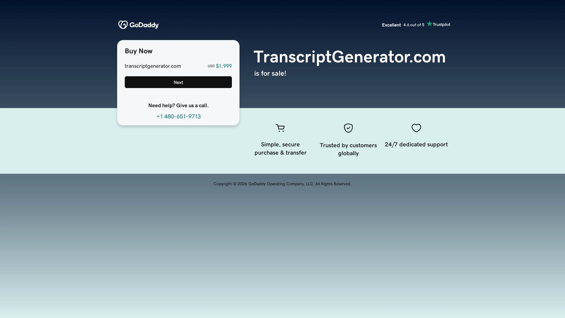 transcript-generator homepage
