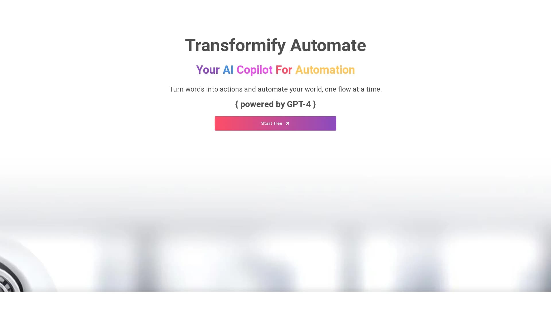 transformify-automate homepage