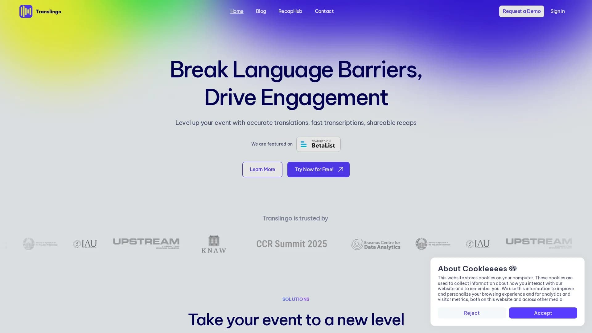 translingo homepage