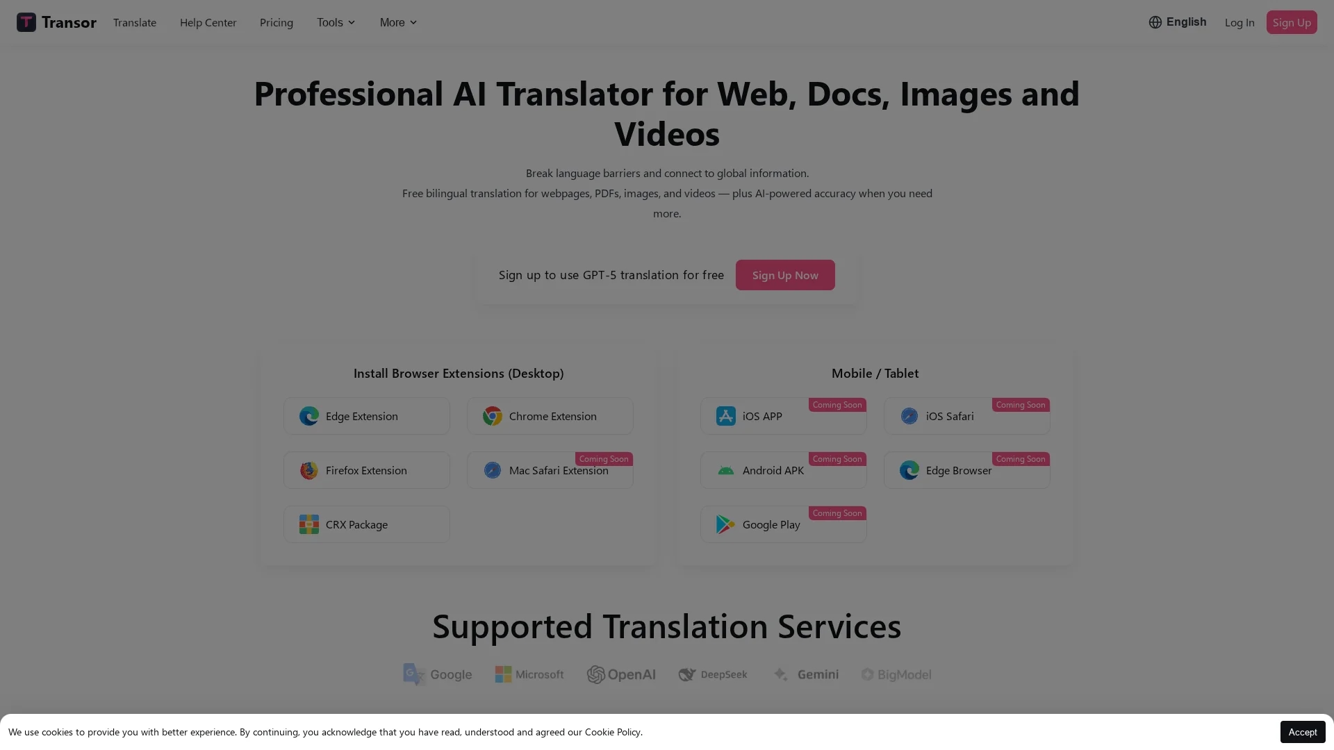 transor homepage