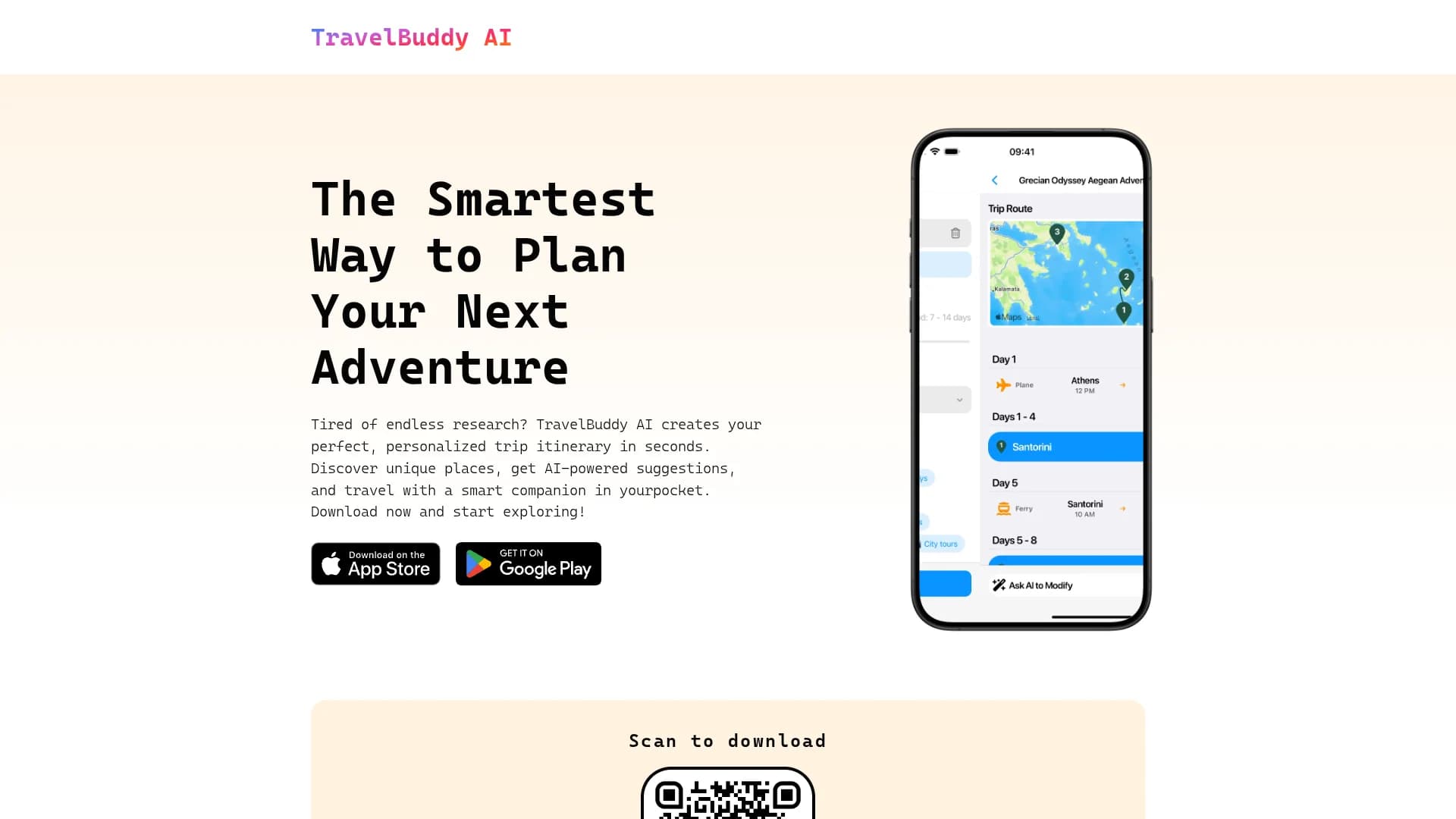 travel-buddy-ai homepage
