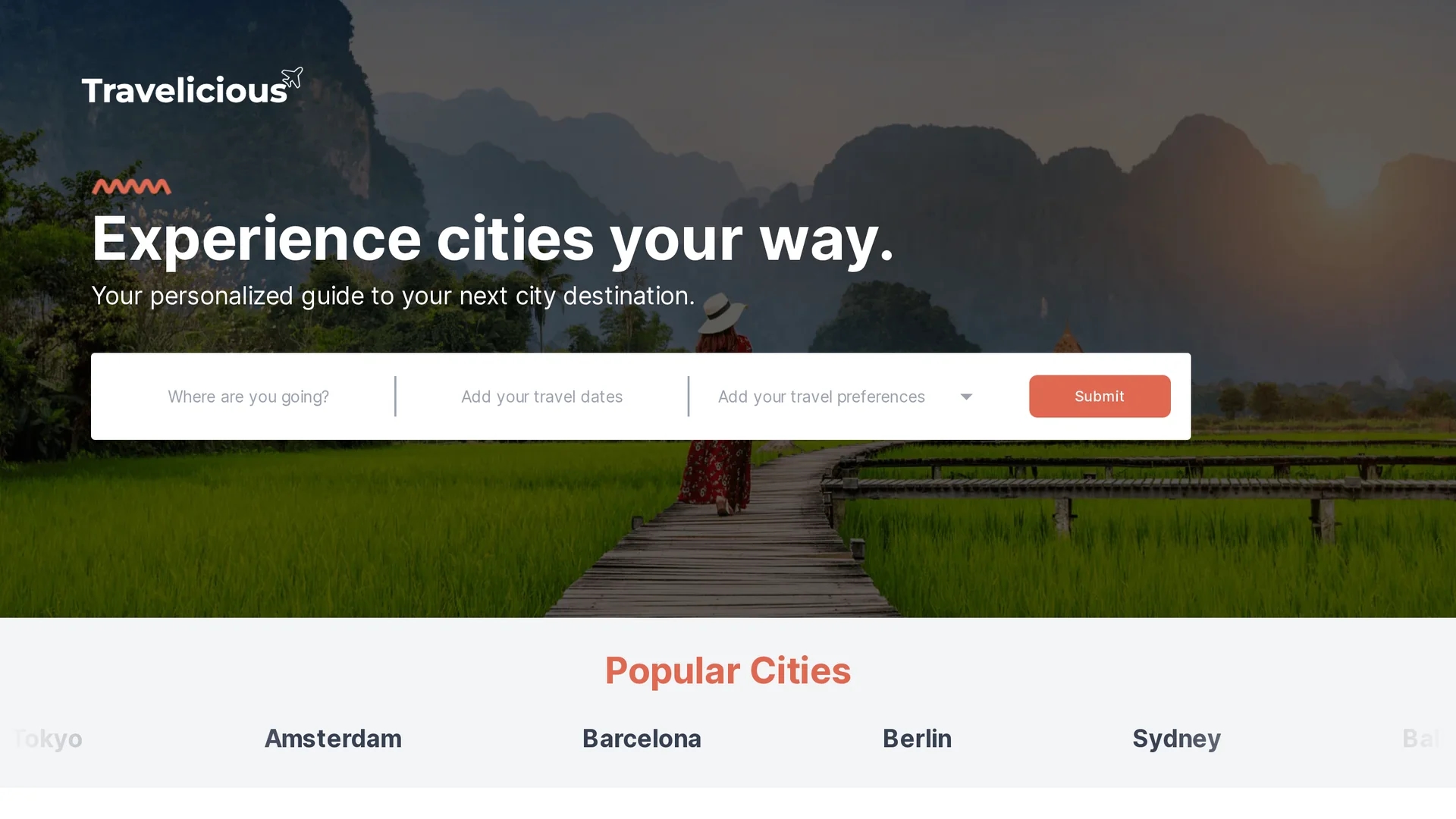 travelicious homepage