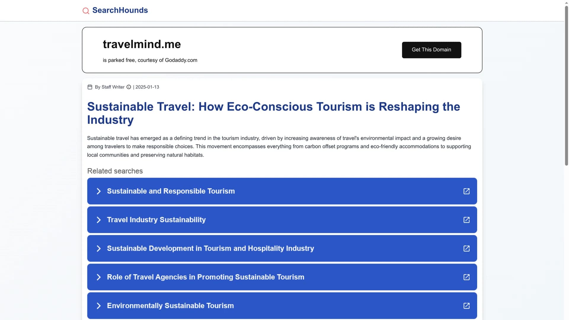 travelmind homepage