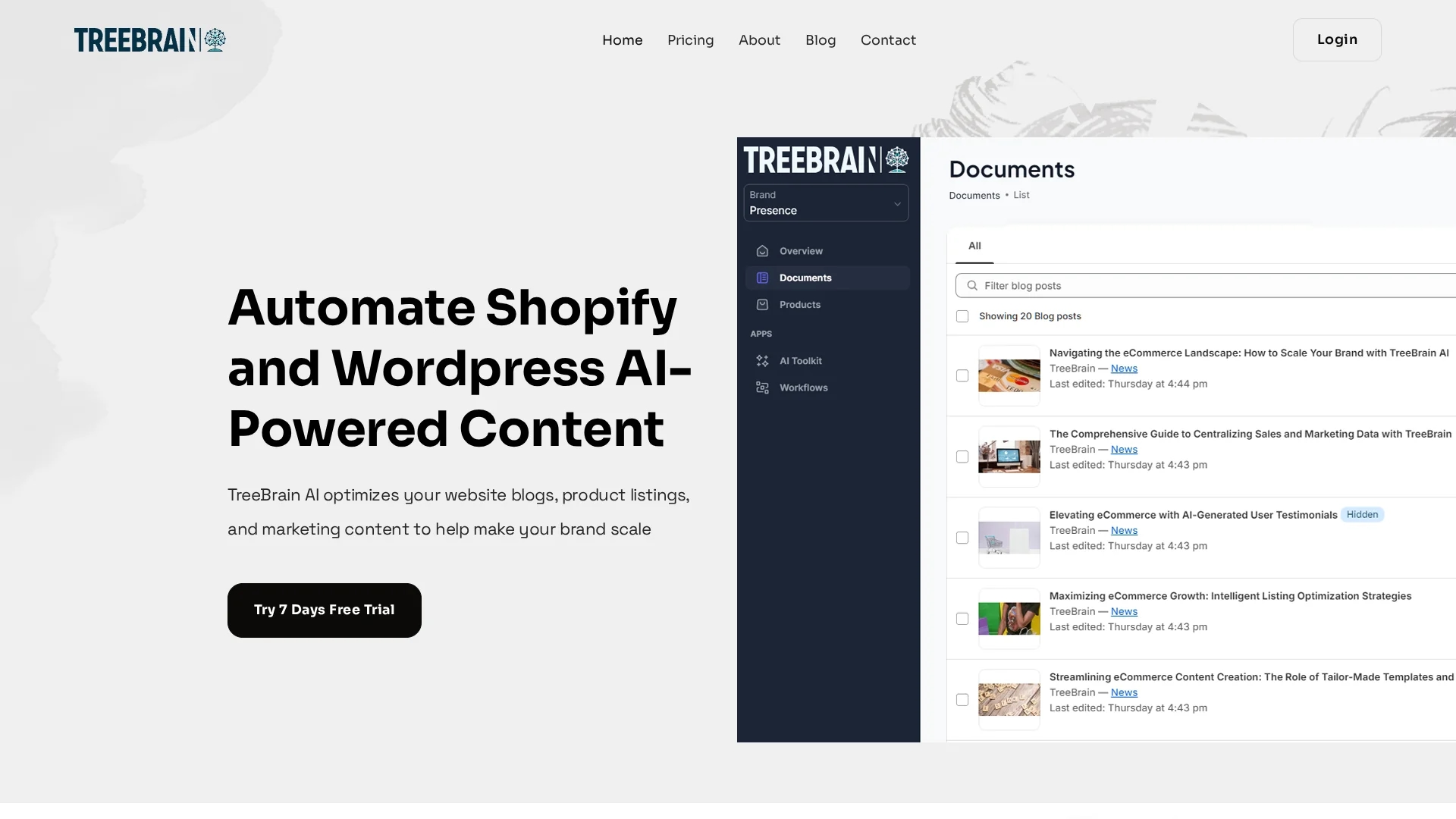 treebrain-ai-for-shopify-amazon-fba homepage