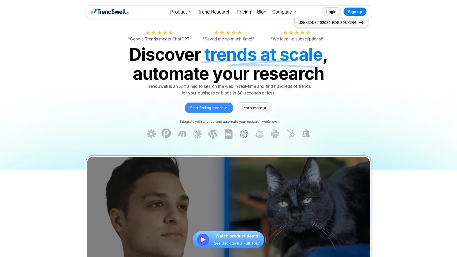 trendswell homepage