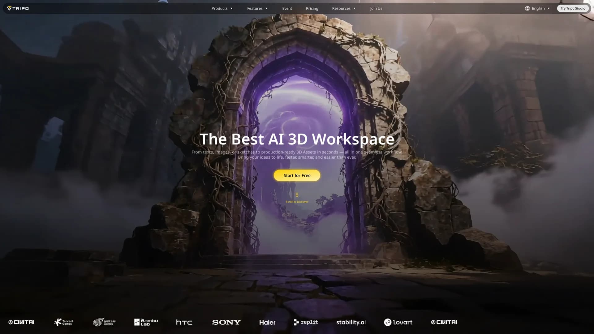 tripo3d homepage