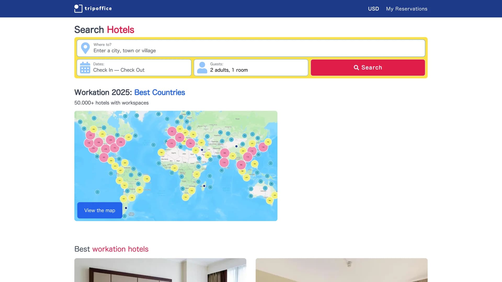 tripoffice-com homepage