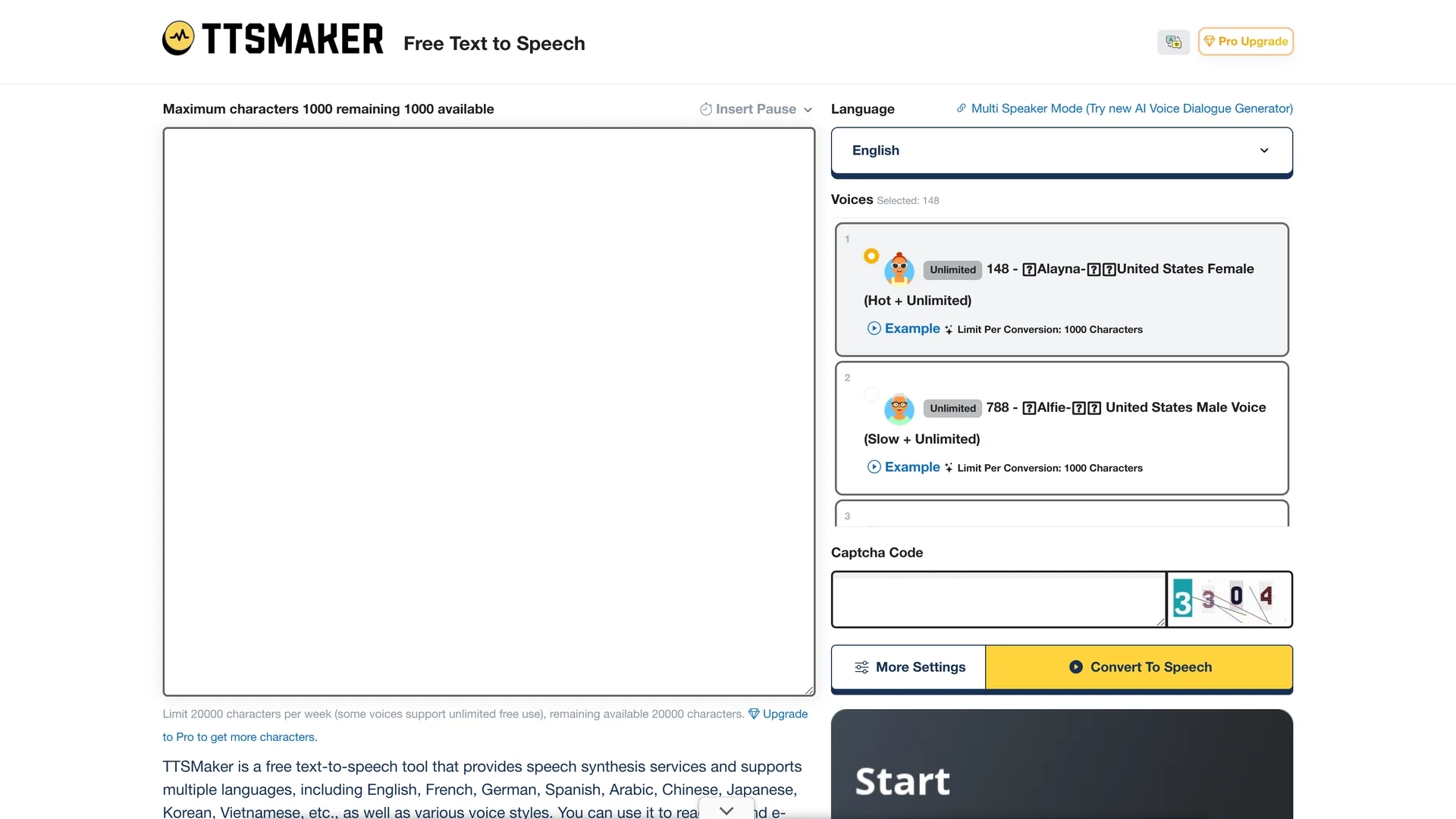ttsmaker homepage