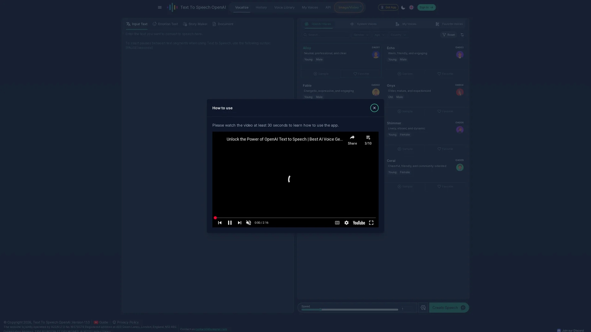 ttsopenai-com homepage