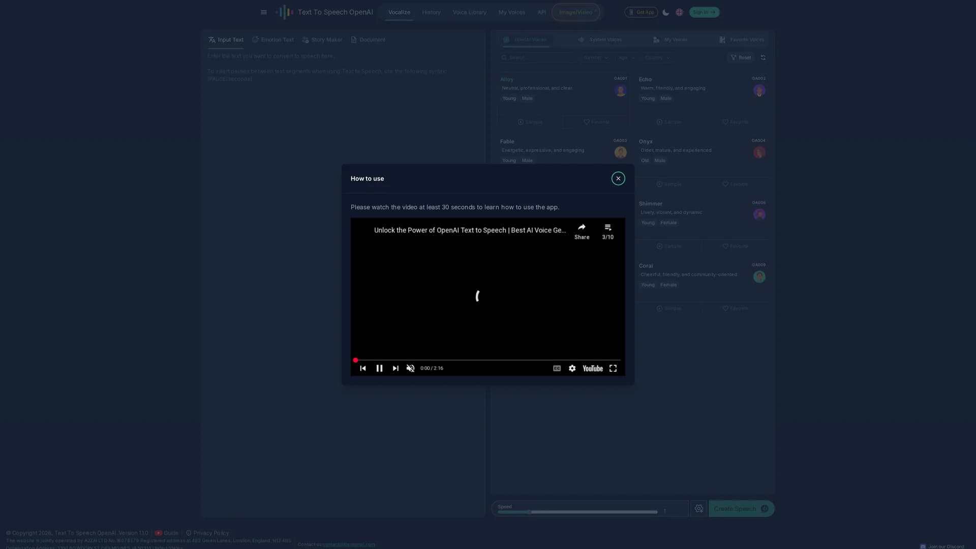 ttsopenai-com homepage